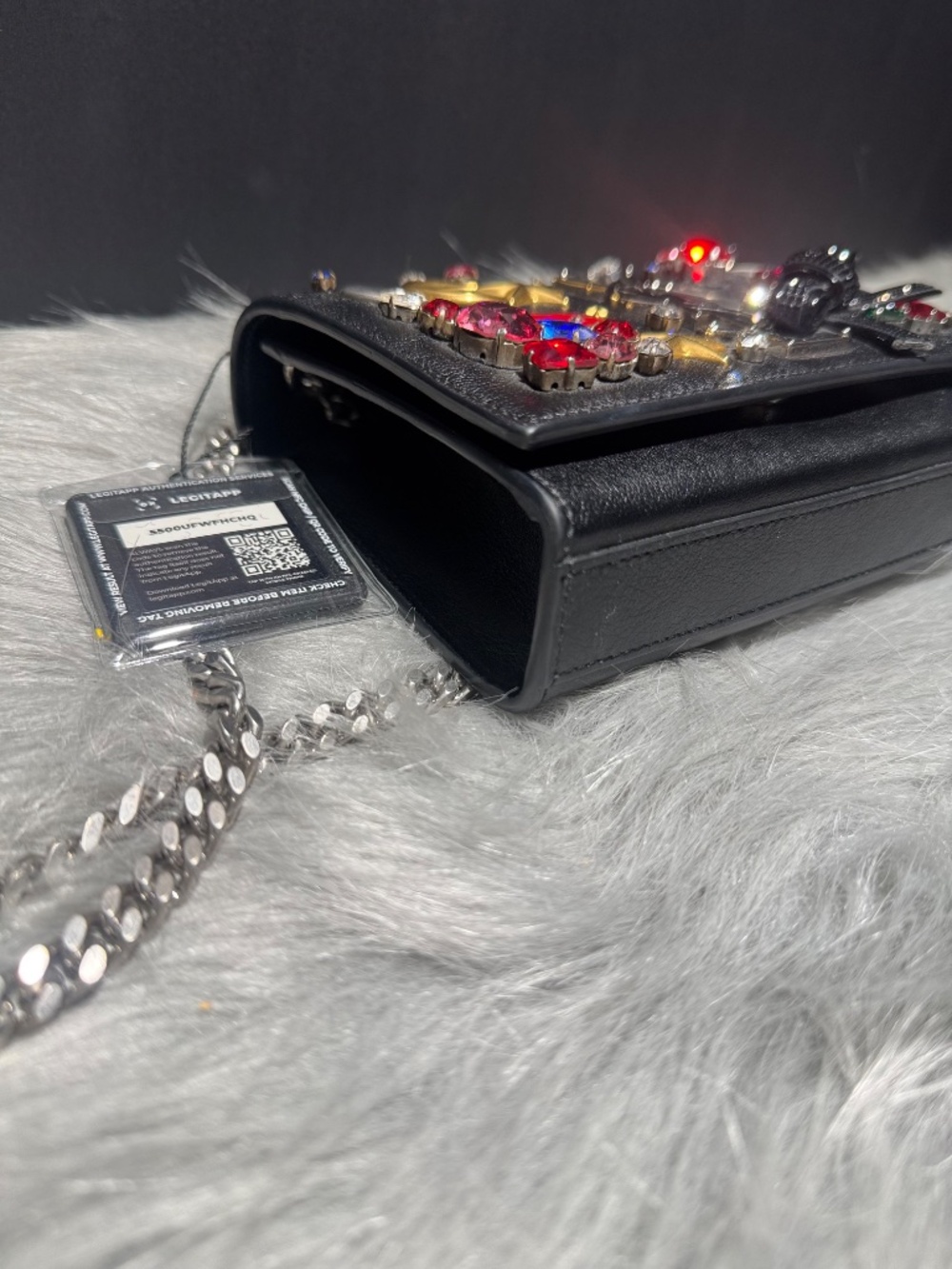 YSL Kate Monogram Jeweled & Studded Chain Bag~EUC - Picture 6 of 11